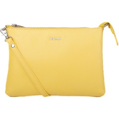 Segali dámska kožená crossbody kabelka A6B yellow