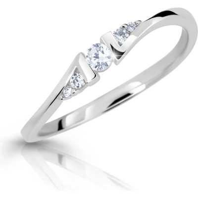 Cutie Diamonds Pôvabný prsteň z bieleho zlata s briliantmi DZ6720 3054 00 X 2