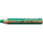 STABILO Цветни моливи, кръгли, дебели, STABILO "Woody 3 в 1", тъмнозелени 880/533 (880/533)