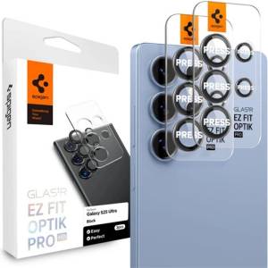 Spigen Samsung S25 Ultra SPIGEN OPTIK PRO HD защитно стъкло за камера 2бр. 9H, само за обектива, ЧЕРНО AGL09084 (AGL09084)