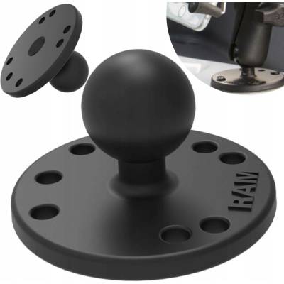 RAM Mounts kruhový adaptér, kovový, AMPS vzor děr, čep 1", RAM-B-202U RAM-B-202U