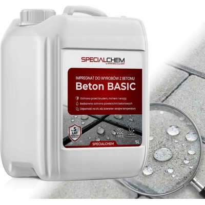 Bezbarvý hydrofobní impregnační nátěr na betonu Specialchem Beton Basic 5L - 5 let – Zboží Mobilmania