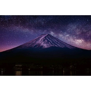 DIMEX ART Флизелинов фототапет планината фуджи през нощта 375 x 250 см