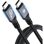 VCOM Кабел VCom Thunderbolt 5/USB4 USB-C, 80 Gb/s, 240 W, 0.6 m, сив (CU584M-0.6m)