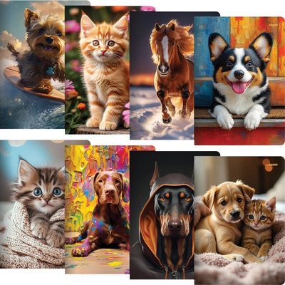 JUNIOR Zošit A5 linajkový 544 Exclusive Animal
