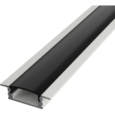 LEDprodukt LED lišta zapustená - SIMPLE čierna Dĺžka: 2m, Typ krytky: Čierna krytka zaklapávacia (difúzor)