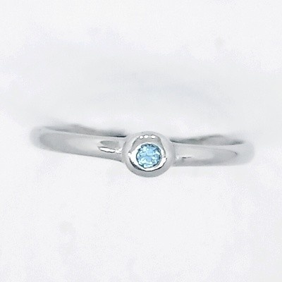 Čištín Stříbrný prsten akvamarin zirkon T 1523