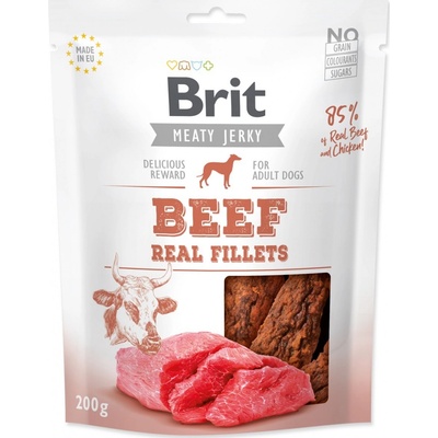 Brit maškrty Jerky Beef Fillets 200 g