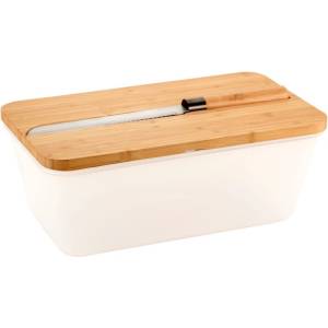 Kesper Кутия за хляб с дъска за рязане и нож 3в1 Kesper 58480, Бамбук, Матов (58480)