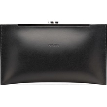Černé kožené psaníčko EXPERIMENT Minimalistický clutch Playbag