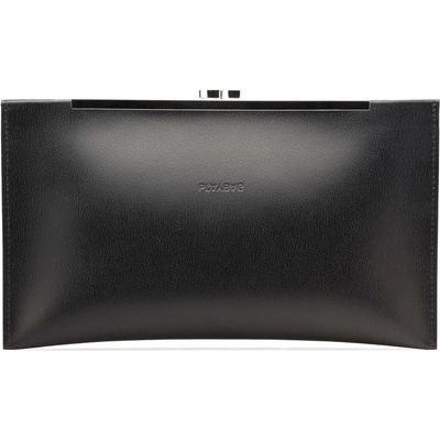 Černé kožené psaníčko EXPERIMENT Minimalistický clutch Playbag