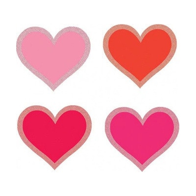 Papierové konfety glitrové srdiečka 6 cm