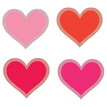 Papierové konfety glitrové srdiečka 6 cm