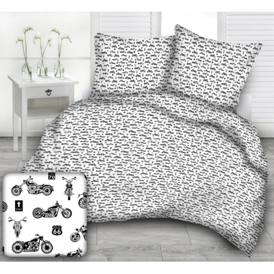 TiaHome Obliečky bavlna Motorky 65x45 130x90