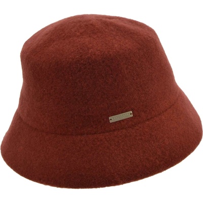 Seeberger Bucket hat zimní tmavě terakotový vlněný klobouček