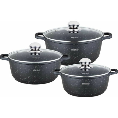 KingHoff SADA MRAMOROVÝCH HRNCŮ KH-1606