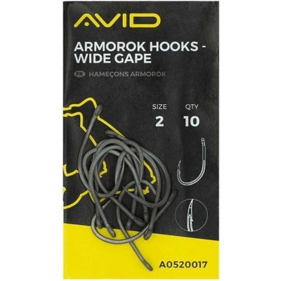 AVID CARP Шаранджийски куки avid armorok hooks wide gape - 10 бр в опаковка (a052002x)