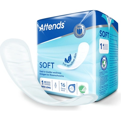 ATTENDS Soft mini long 1 absorpčné vložky 16 ks