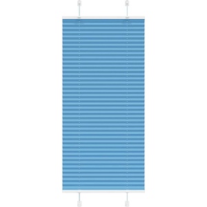 vidaXL Плисирана щора, синя, 65x150 см, ширина на плата 64, 4 см, полиестер (4015187)