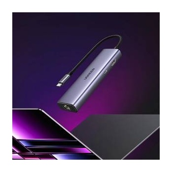 UGREEN CM512 adapter USB-C / 3x USB A 3.0, HDMI, RJ45, PD