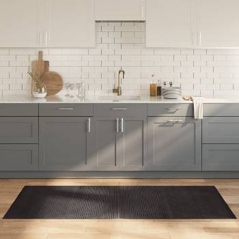 Image 1 of vidaXL Килим, правоъгълен, тъмнокафяв, 80x200 см, бамбук (376779)