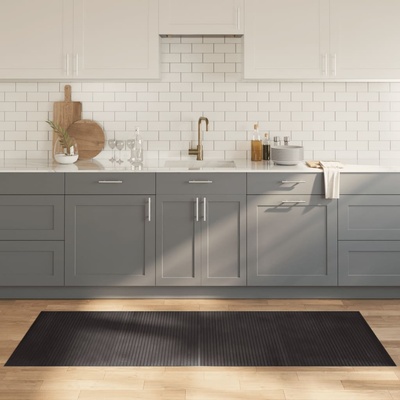 vidaXL Килим, правоъгълен, тъмнокафяв, 80x200 см, бамбук (376779)