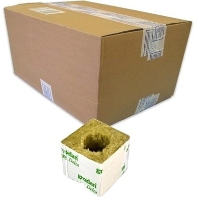 Grodan pěstební kostka 75x75x65mm s velkou dírou, box 384ks