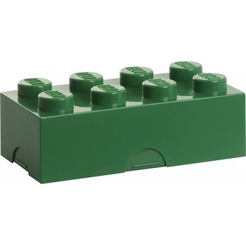 LEGO® box na desiatu 100x200x75mm tmavo zelený