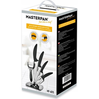 Sada keramických kuchyňských nožů Masterpan 4 nože + škrabka v krabici