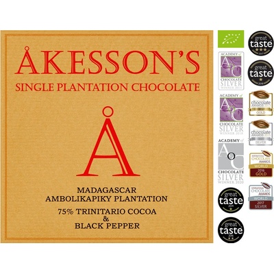 Akesson Madagaskar 75% Bio s černým pepřem 60 g