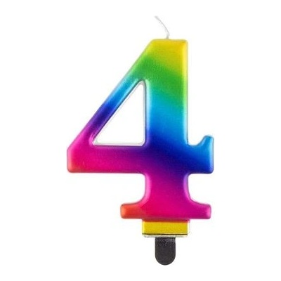 Godan Свещ за рожден ден Rainbow, 8 см - 4
