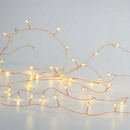 ACA Lighting LED dekoračná reťaz cluster 2.5m 50LED 3xAA teplá biela bez funkcií meď X01501217