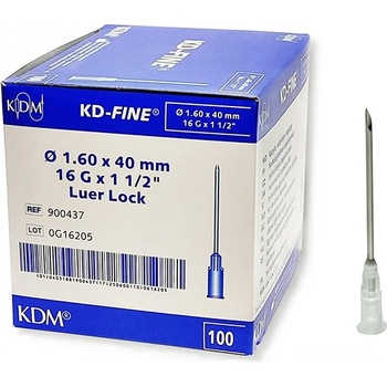 KD-FINE Injekčná ihla16 G 1,6 x 40 mm sivá 100 ks
