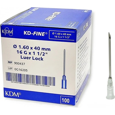 KD-FINE Injekčná ihla16 G 1,6 x 40 mm sivá 100 ks