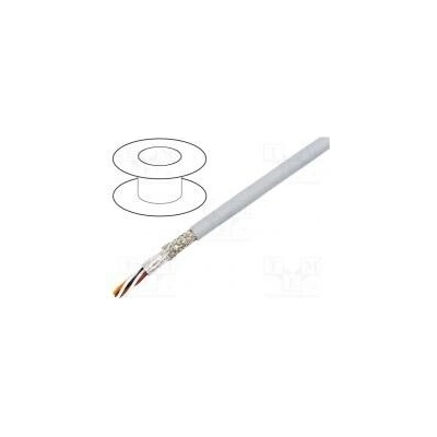 Vodič EcoCable Mini 2x2x24AWG MPPE tmavě šedá 300V 30,5m