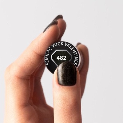 Semilac - gél lak 482 Yuck Valentines 7ml Čierna