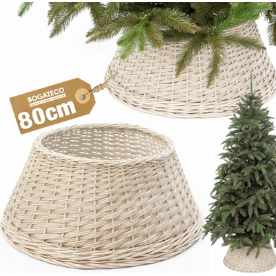 BOGATECO PRÚTENÝ OBAL NA STOJAN NA VIANOČNÝ STROMČEK 80CM BIELY