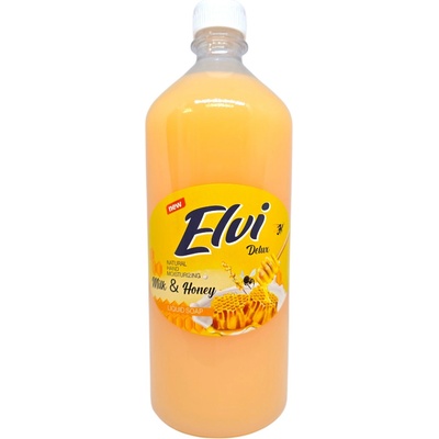 ELVI течен сапун, Delux, 1000мл, Milk & Honey