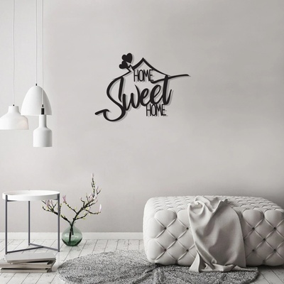 ASIR Nástěnná dekorace kov HOME SWEET HOME 70 x 50 cm