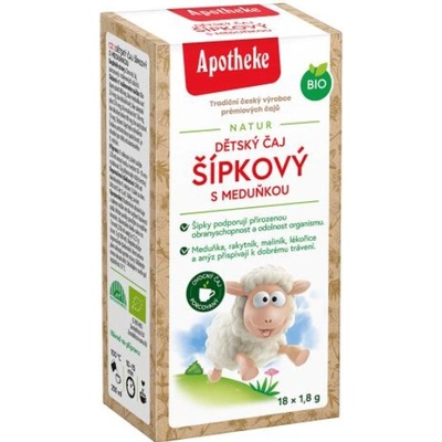 Apotheke čaj BIO Detský šípkový s medovkou 18x1,8g