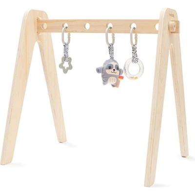 New Baby Образователна дървена гимнастическа рамка с играчки New Baby
