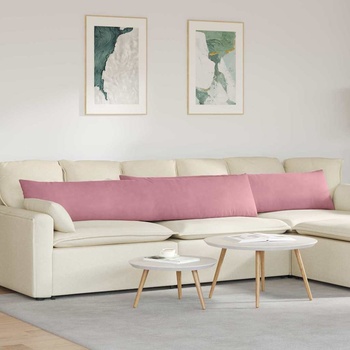 vidaXL Диван възглавници 2 pcs Розово 200 x 40 см Кордюрова тъкан (42013889)