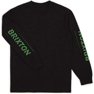 Brixton tričko Twin L/S Stt Black