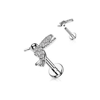 Šperky4U piercing do brady kolibřík LB1105ST-1206