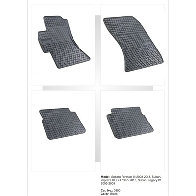 FroGum Гумени стелки за SUBARU Forester (2008-2013) / Impreza (2007-2011) / Legacy, Outback (2003-2009), марка Frogum (0890)