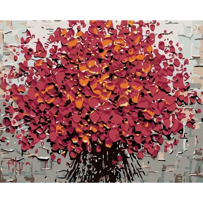 zuty Rudé květy 50 x 40 cm vypnuté plátno na rám 8596530006374