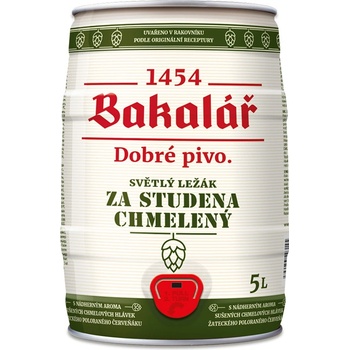 Bakalář ležák za studena chmelený 12° 5,2% 5 l (sud)