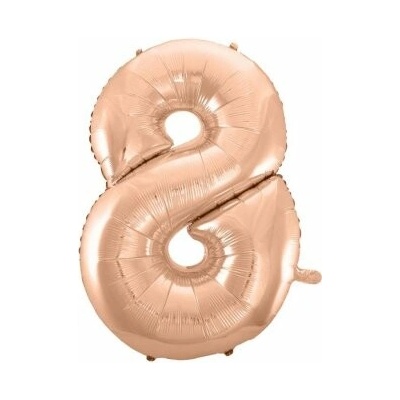 GoDan Číslice "8" rosegold 92cm fóliový balónek