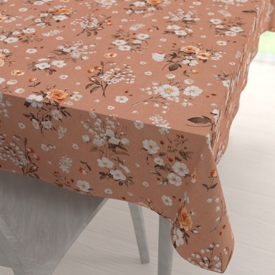 Biante bavlna obdĺžnikový obrus Sandra SA-738 Ruže a konvalinky na hnedoružovom 100x140 cm