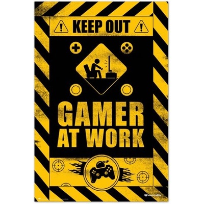 Plakát, Obraz - Keep Out! - Gamer at Work, (61 x 91.5 cm)